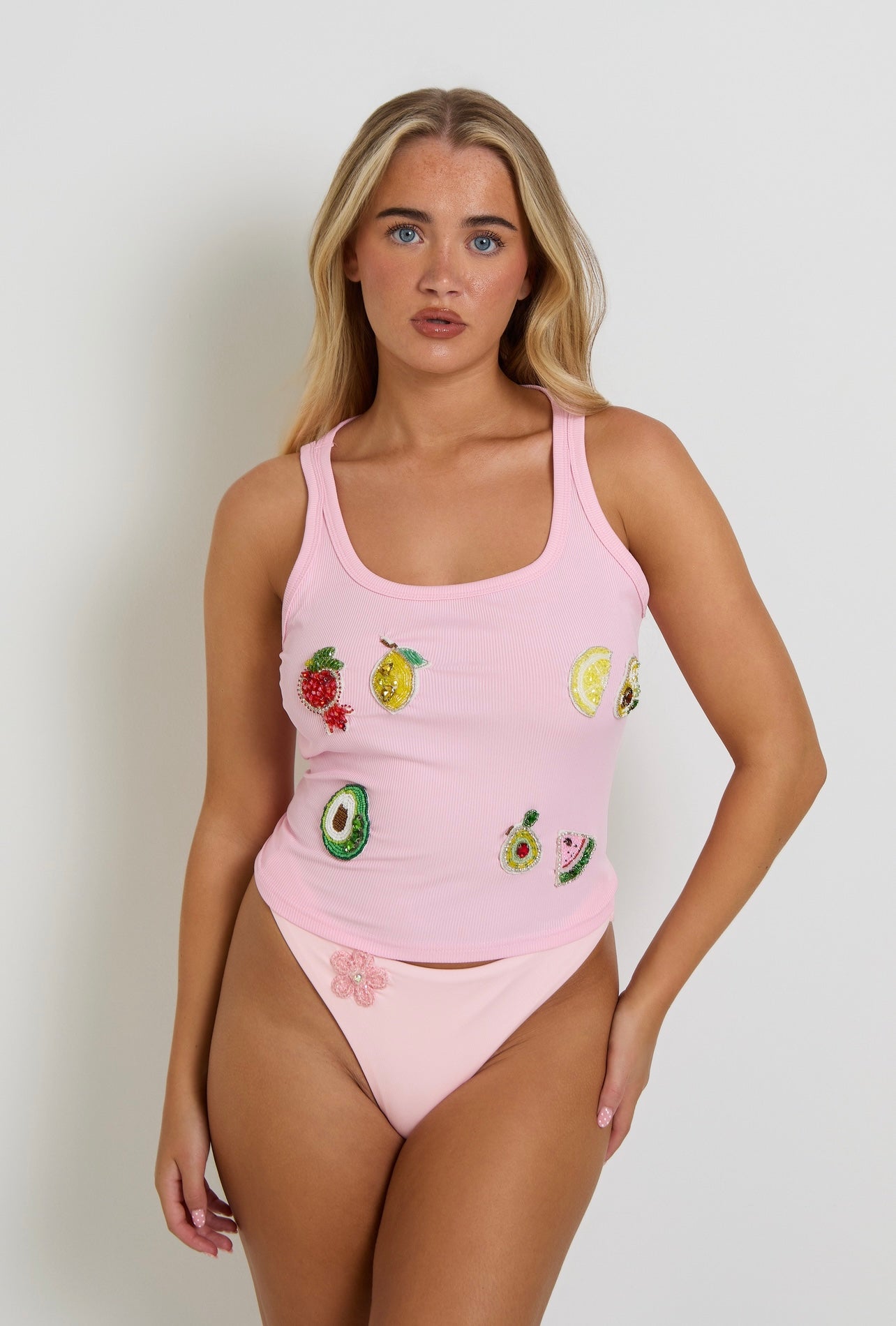 Pink fruits vest