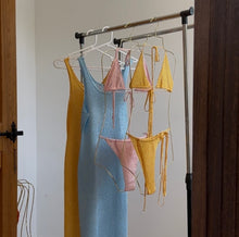 Load image into Gallery viewer, Yellow sparkly plain bikini