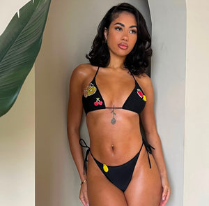 Black fruits bikini