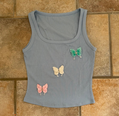 Blue butterfly tank