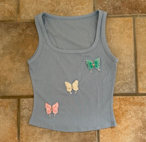 Blue butterfly tank
