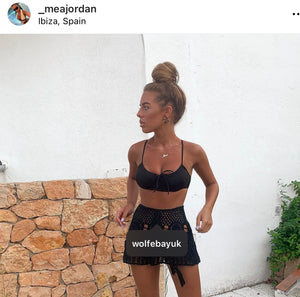 Crochet black skirt